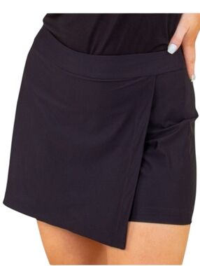 SPANX Sunshine Skort Black UPF 50 Pull On Athletic Tennis Golf L
